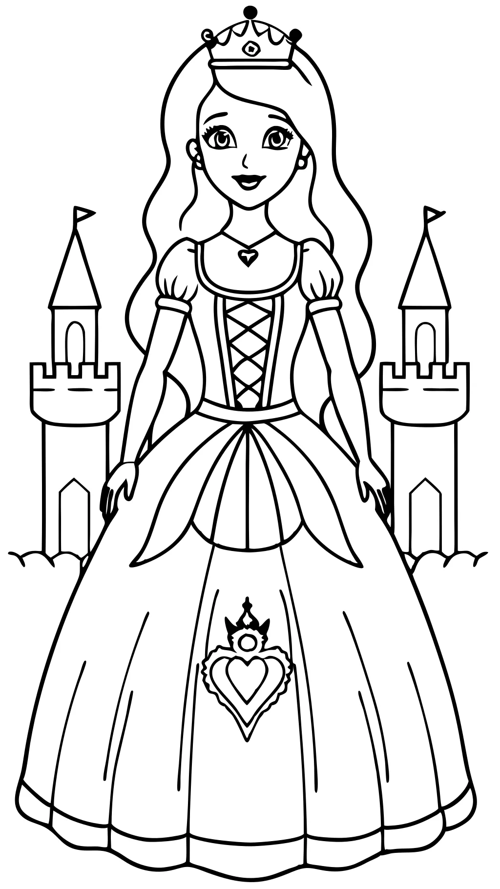 coloriages de la princesse Barbie